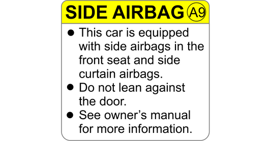 Airbag Warning Safety Label