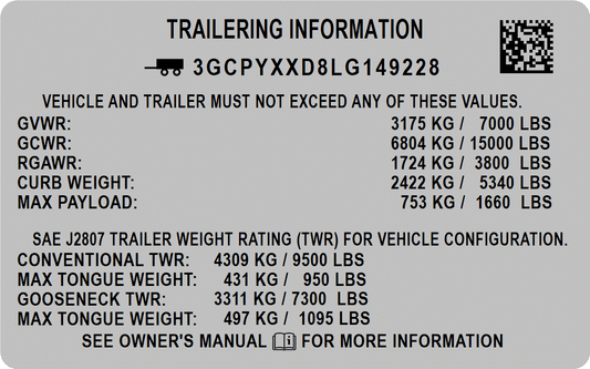 Trailering Label