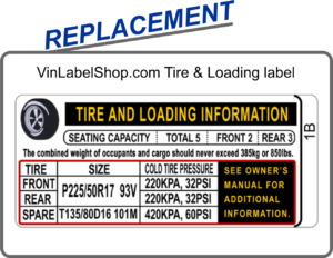 Replacement vin labels for the auto body collision repair industry