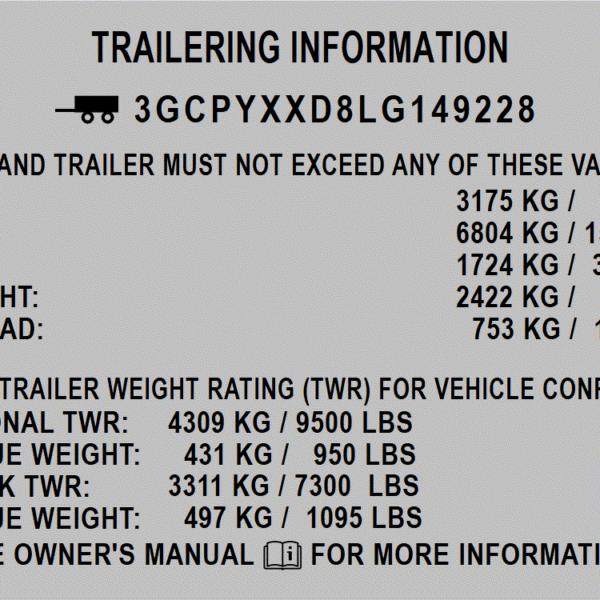 Trailering Label Example